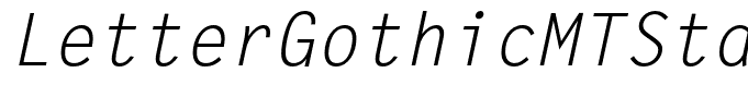 LetterGothicMTStd-Oblique
