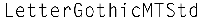 LetterGothicMTStd