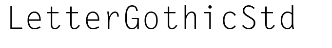 LetterGothicStd