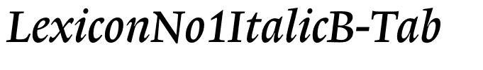 LexiconNo1ItalicB-Tab