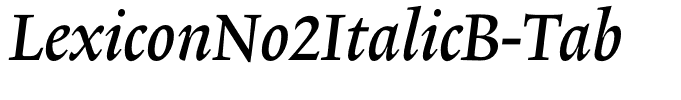 LexiconNo2ItalicB-Tab