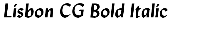 Lisbon CG Bold Italic