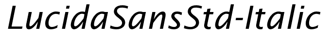 LucidaSansStd-Italic