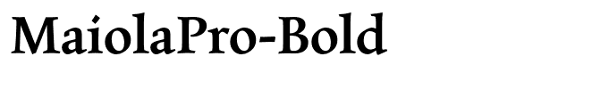 MaiolaPro-Bold