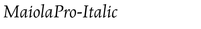 MaiolaPro-Italic