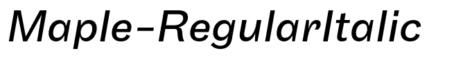 Maple-RegularItalic