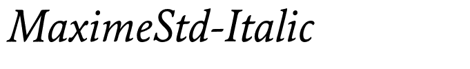 MaximeStd-Italic