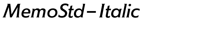 MemoStd-Italic
