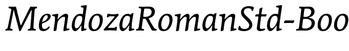 MendozaRomanStd-BookItalic