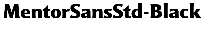 MentorSansStd-Black