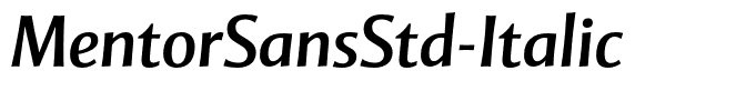 MentorSansStd-Italic