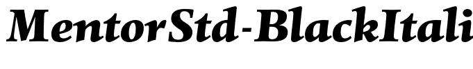 MentorStd-BlackItalic