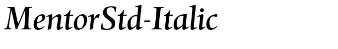MentorStd-Italic