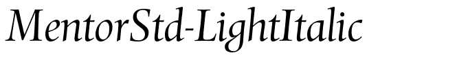 MentorStd-LightItalic