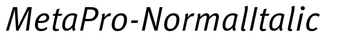 MetaPro-NormalItalic