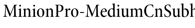 MinionPro-MediumCnSubh