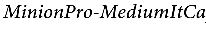 MinionPro-MediumItCapt