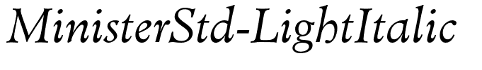 MinisterStd-LightItalic