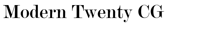 Modern Twenty CG