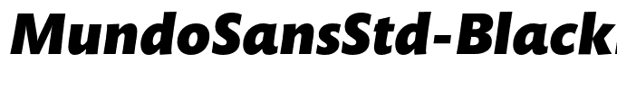 MundoSansStd-BlackItalic