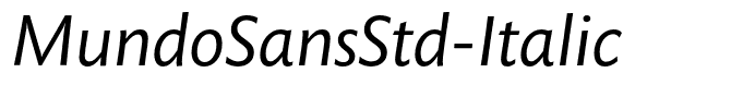 MundoSansStd-Italic