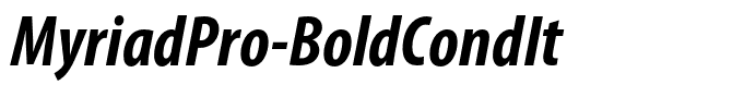 MyriadPro-BoldCondIt