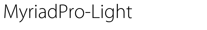 MyriadPro-Light