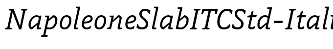 NapoleoneSlabITCStd-Italic