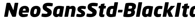 NeoSansStd-BlackItalic