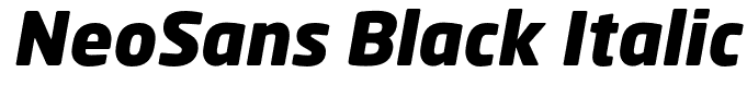 NeoSans Black Italic