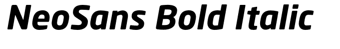 NeoSans Bold Italic