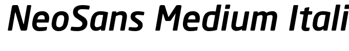 NeoSans Medium Italic