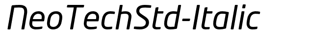 NeoTechStd-Italic
