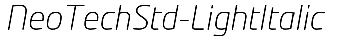 NeoTechStd-LightItalic