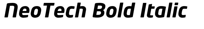 NeoTech Bold Italic
