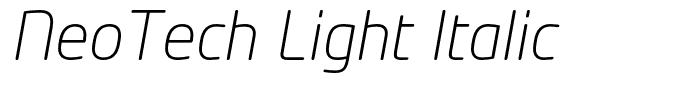 NeoTech Light Italic