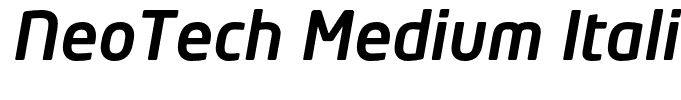 NeoTech Medium Italic