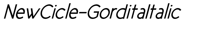 NewCicle-GorditaItalic