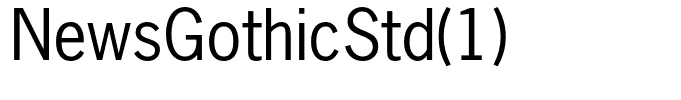 NewsGothicStd(1)
