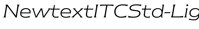 NewtextITCStd-LightItalic