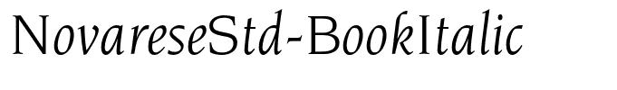 NovareseStd-BookItalic