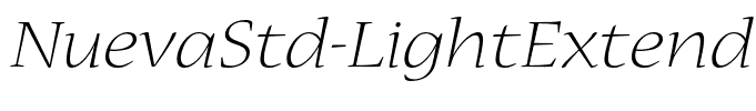 NuevaStd-LightExtendedItal