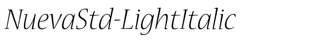 NuevaStd-LightItalic