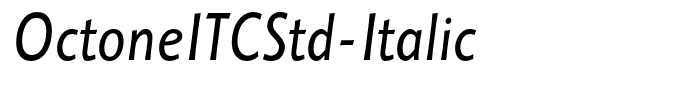 OctoneITCStd-Italic
