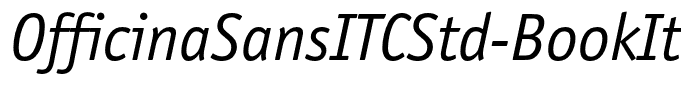 OfficinaSansITCStd-BookItalic