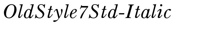 OldStyle7Std-Italic