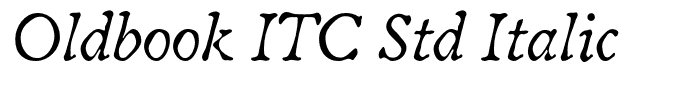 Oldbook ITC Std Italic