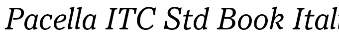 Pacella ITC Std Book Italic