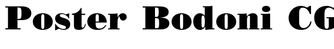 Poster Bodoni CG