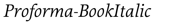 Proforma-BookItalic
